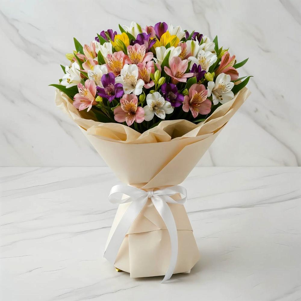 Букет цветов из: Альстромерии в Нежинском