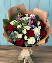 Букет цветов из:  Розы и Альстромерии в Нежинском