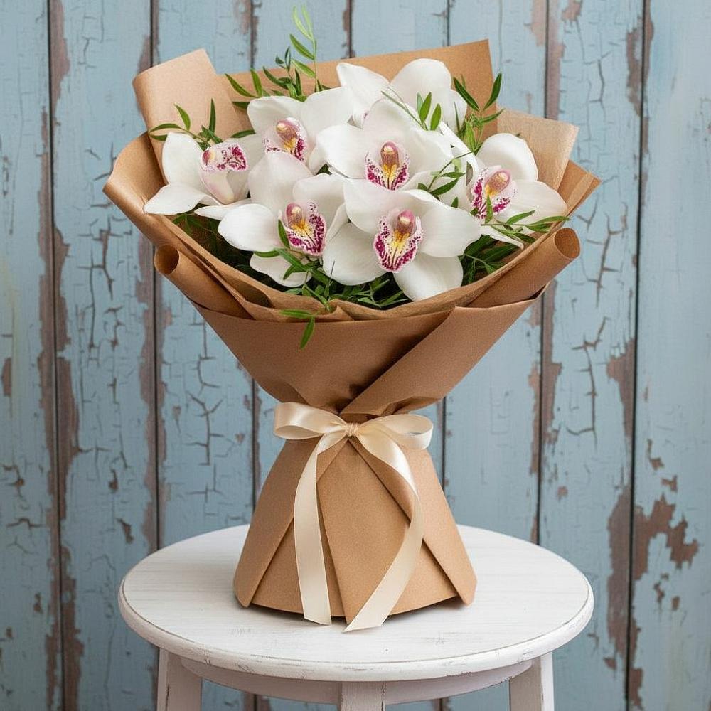 Букет цветов из: Орхидеи и Розы в Нежинском