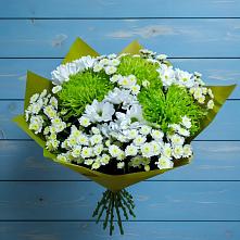 Букет цветов из:  Хризантемы #REPLACE_PRED# Нежинском