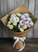 Букет цветов из:  Хризантемы и Розы в Нежинском