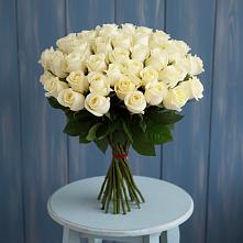 Букет 51 Белая роза Эдлесс Лав в Нежинском