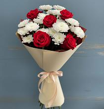 Букет цветов из:  Розы и Хризантемы в Нежинском
