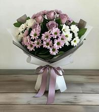 Букет цветов из:  Хризантемы и Розы в Нежинском