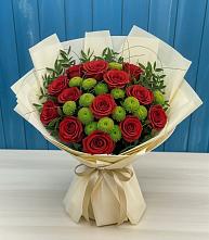 Букет цветов из:  Розы и Хризантемы в Нежинском