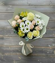 Букет цветов из:  Альстромерии, Розы и Хризантемы в Нежинском