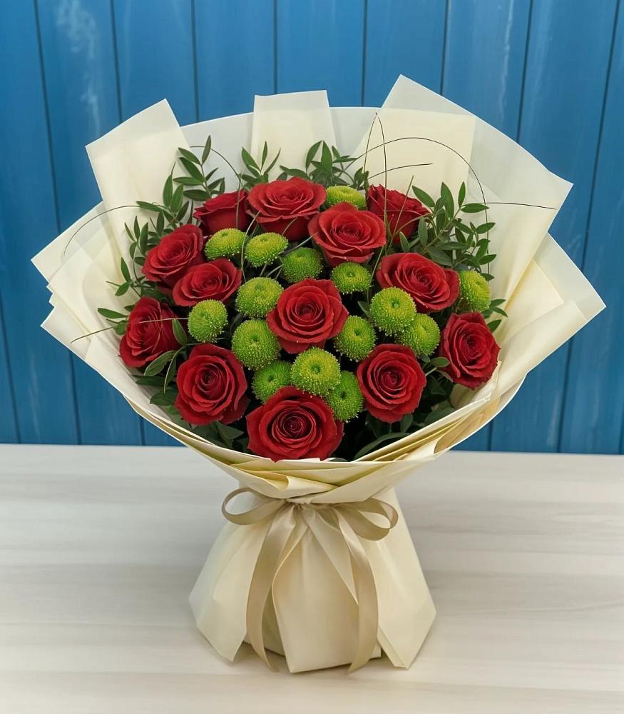 Букет цветов из: Розы и Хризантемы в Нежинском